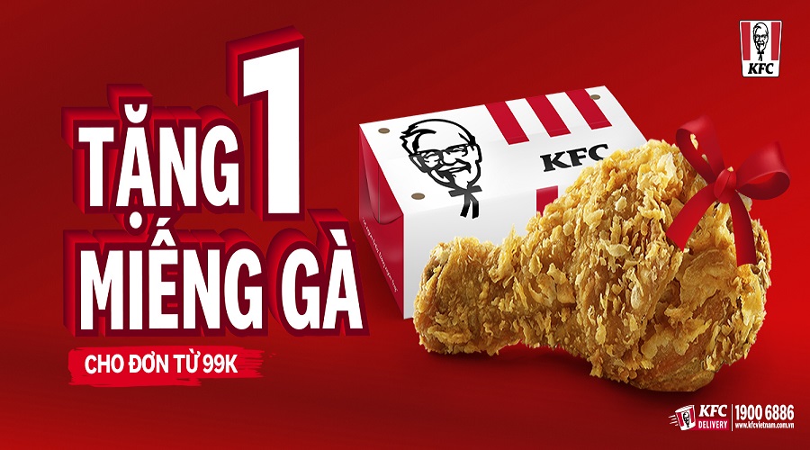 KFC thường xuyên áp dụng chương trình "Mua 1 tặng 1" cho các combo